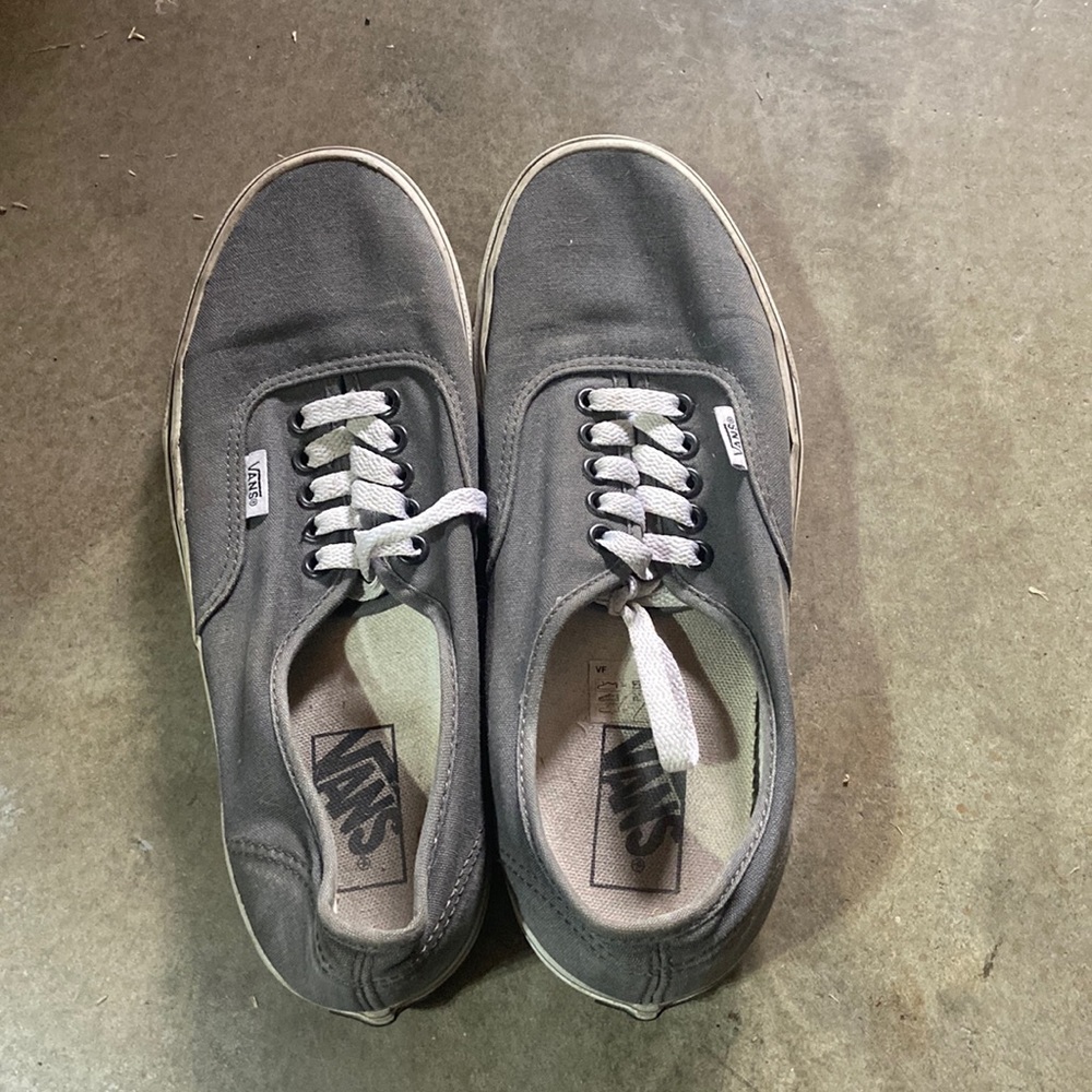 Worn grey vans